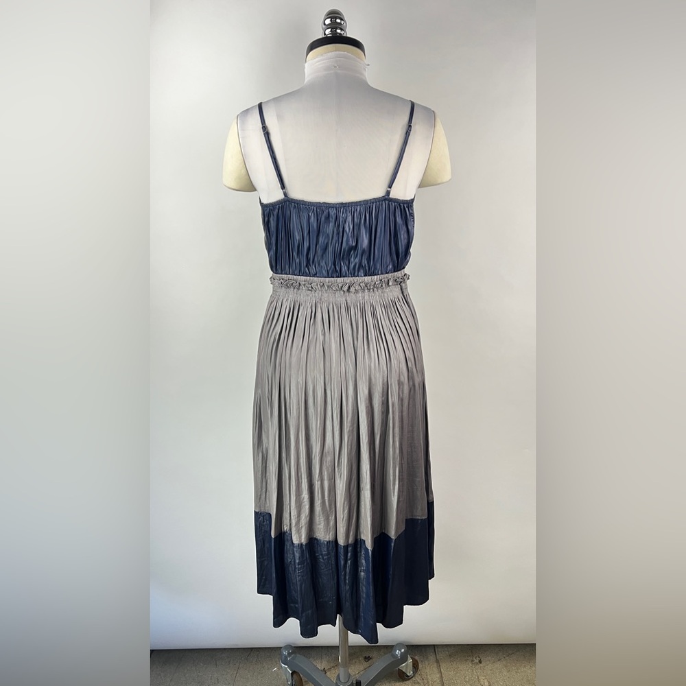 💚 3137. Sleeveless Strap Color Block Dress - Picture 2 of 7